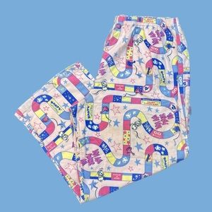 Vintage 2004 Flannel Bedtime Board Game You Snooze You Lose Pajama Bottoms 2X